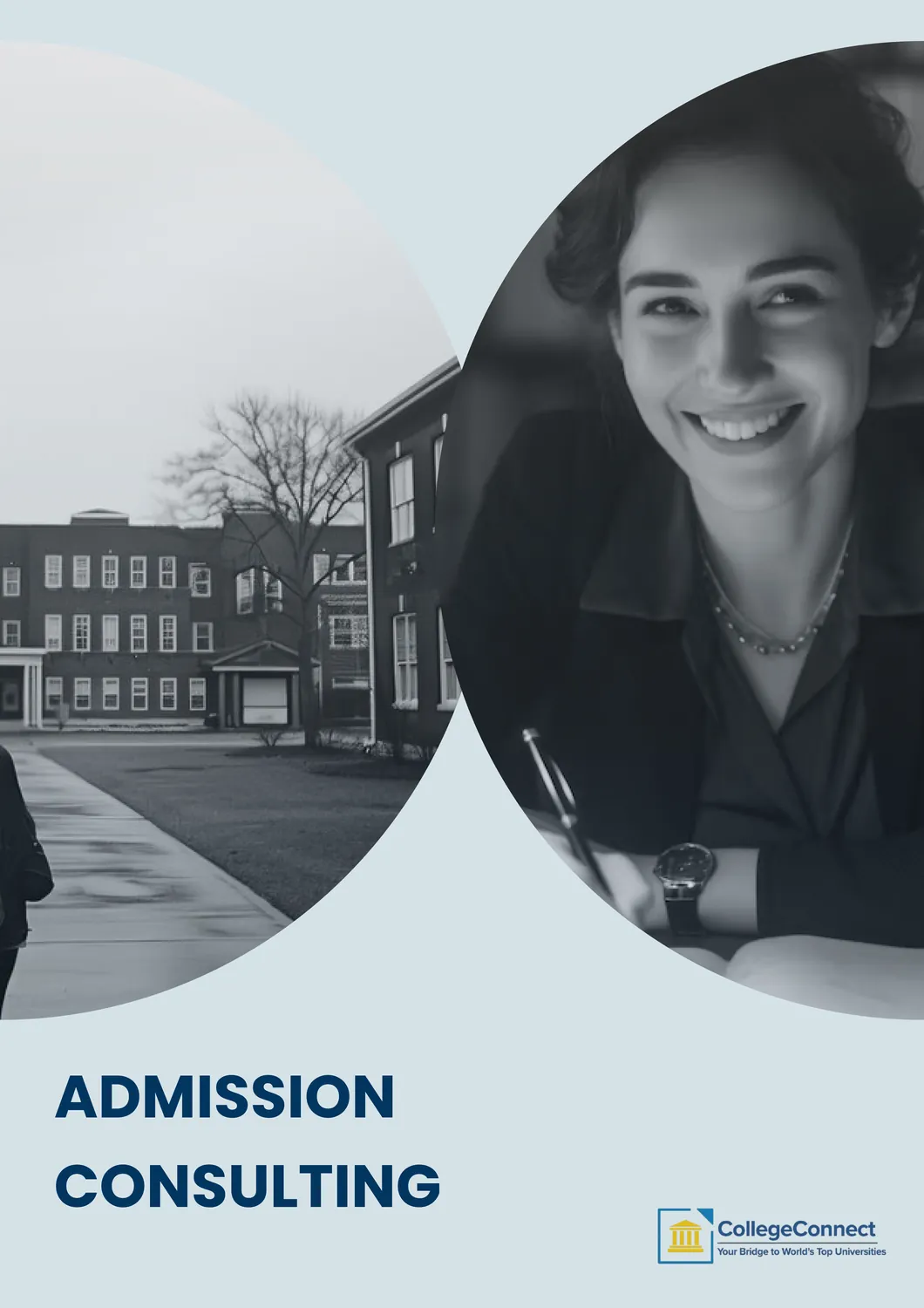 Admission consulting brochure, front page