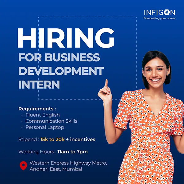 Infigon hiring business development intern post