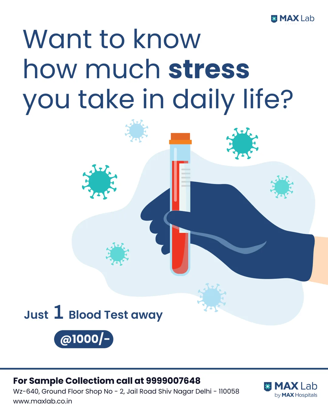 MAX Lab blood test awareness post